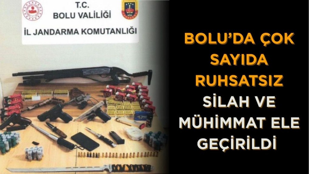 Çok sayıda ruhsatsız silah ve mühimmat ele geçirildi