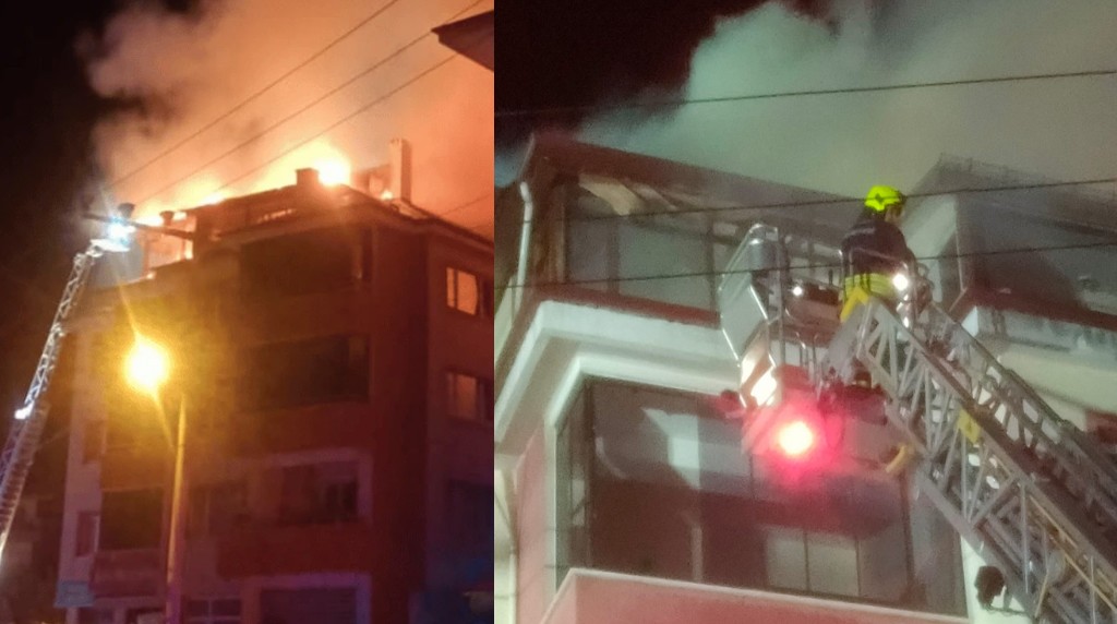4 katlı evde yangın! itfaiye ekipleri seferber oldu
