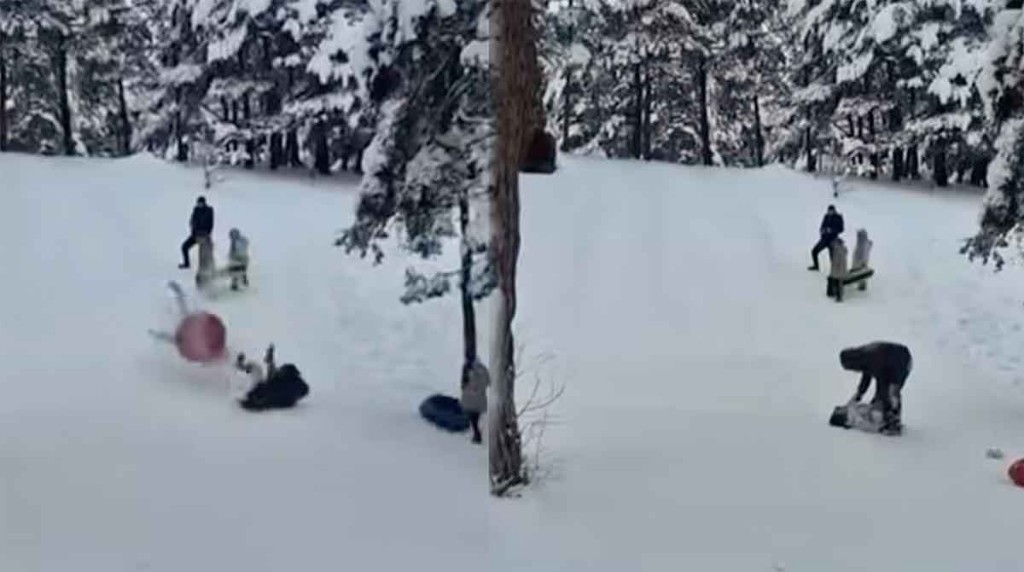 Karda kayma eğlencesi kabusa döndü