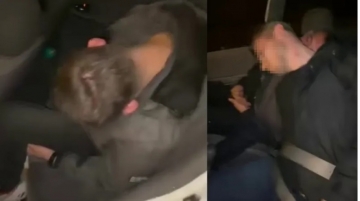 Kendisine arkadan çarpan araçta bulunan 3 kişi de uyuyordu!