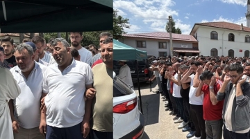 Uçuruma düşen cipte hayatını kaybeden iki sevgili son yolculuklarına uğurlandı