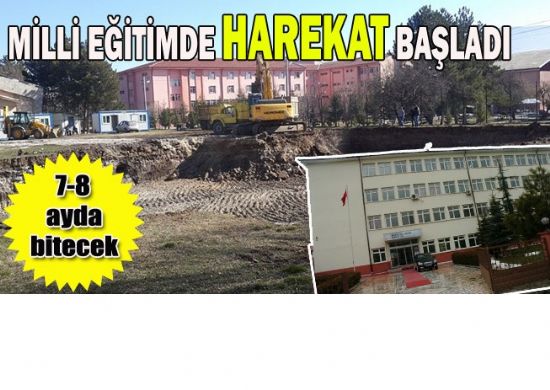 Milli Eğitim binası için ilk kazma vuruldu