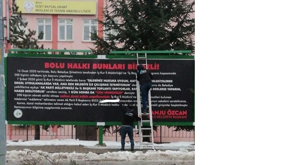Olay afiş kaldırıldı !