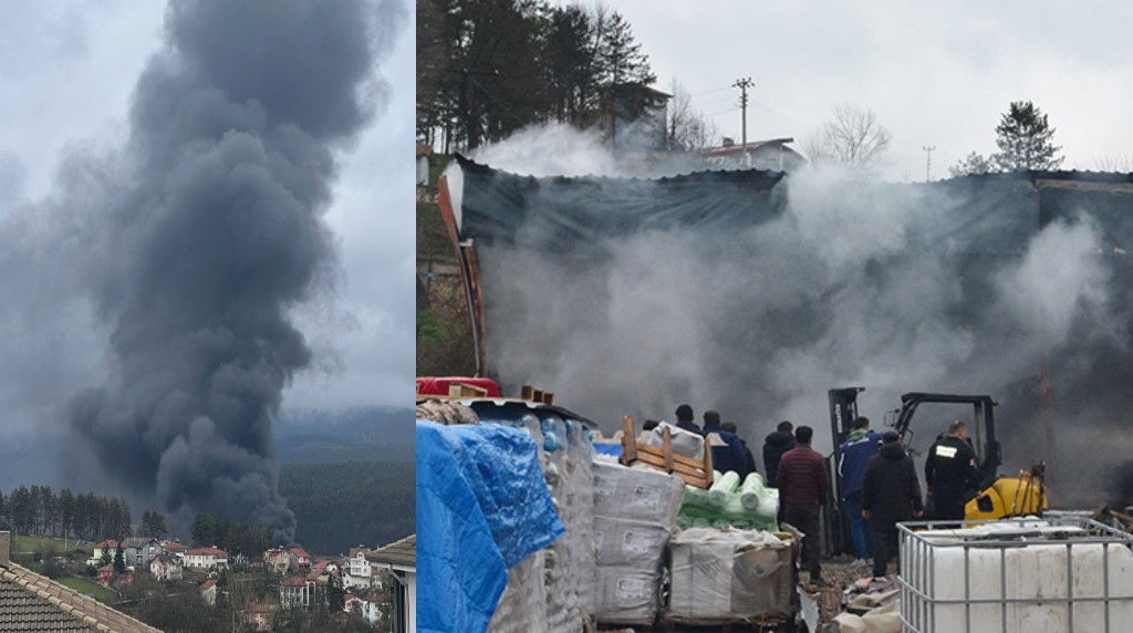 İnşaat Malzemesi Deposunda Yangın